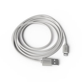 Groovy Cable USB 2.0 a Apple Lightning, 2 metros, Color Blanco, para iPhone, iPad (a partir del 5), Carga y Sincronización, Máxima Resistencia