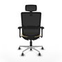 PIQUERAS Y CRESPO Silla de oficina Haches con mecanismo Sincro/Traslack Crema y Negro
