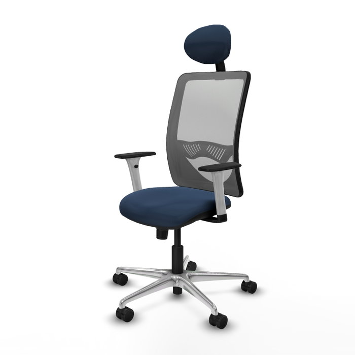 PIQUERAS Y CRESPO Silla de oficina Zulema Azul marino y Gris