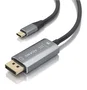 Aisens Cable Conversor Bidireccional USB-C a DisplayPort 8K@60Hz, 1.8m, Negro, Aluminio A109-0880