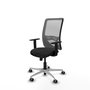PIQUERAS Y CRESPO Silla de oficina Zulema con mecanismo Sincro, Negro/Gris