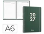 Liderpapel Agenda de Oficina 2027 Espiral Basic Día Página A6 Verde Bilingüe