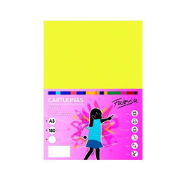Fabrisa Pack de 50 Cartulina A3 180g Amarillo Limón