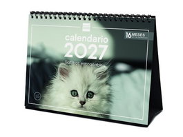 Finocam Calendario de sobremesa 2027 Gatitos con espacio para escribir