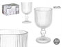 Vivalto Copa Transparente Rayas 260 ml Vidrio 7,9x14,4x7,9 cm (Set de 24)