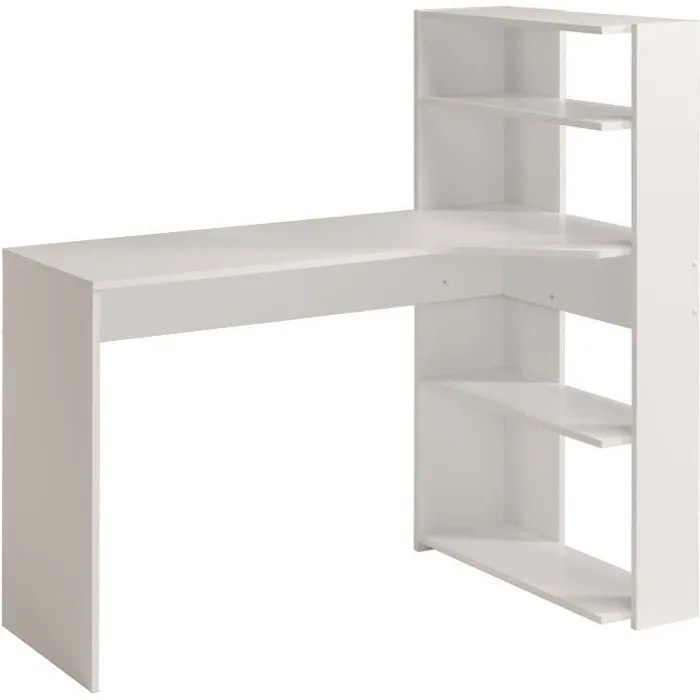 Parisot Escritorio esquinero JUNIO contemporáneo blanco L 122 cm Parisot Escritorio esquinero JUNIO contemporáneo blanco L 122 cm