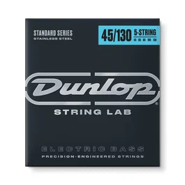 Dunlop Juego Bajo Stainless Steel 5 St. 45-130 Cuerdas para Bajo Eléctrico Acero Inoxidable Tono Brillante