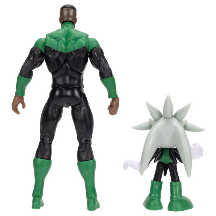 JAKKS PACIFIC Figura Silver & Linterna Verde Sonic The Hedgehog x DC Comics JAKKS PACIFIC Figura Silver & Linterna Verde Sonic The Hedgehog x DC Comics