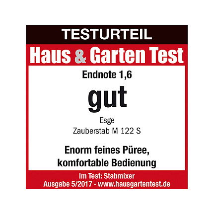 UNOLD ESGE-Zauberstab M 122 S Batidora de Inmersión, 140 W, Tazón 0.6 L, 2 Velocidades, Puño Ergonómico, Blanco