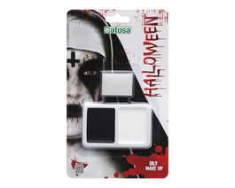 Maquillaje Halloween Monja Dos Colores Cera Caracterización Terror Profesional