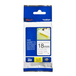 Brother TZe-S241 Cinta Laminada Negro sobre Blanco 18 mm