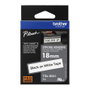 Brother TZe-S241 Cinta Laminada Superadhesiva 18 mm Negro sobre Blanco