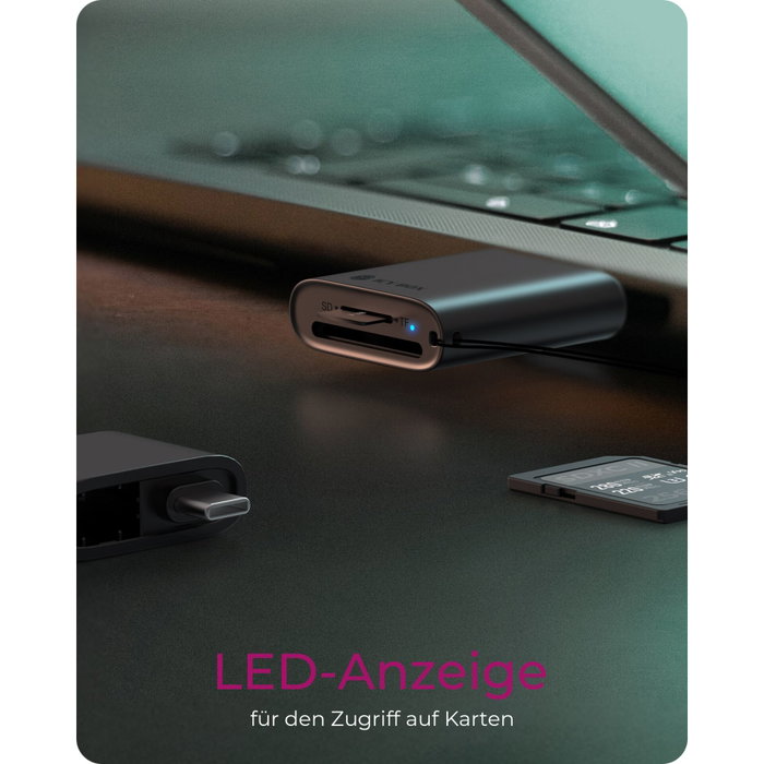 ICY BOX IB-CR204-CU3 Lector de tarjetas 2 en 1 USB 3.2 Gen 1 Type-A/Type-C ICY BOX IB-CR204-CU3 Lector de tarjetas 2 en 1 USB 3.2 Gen 1 Type-A/Type-C