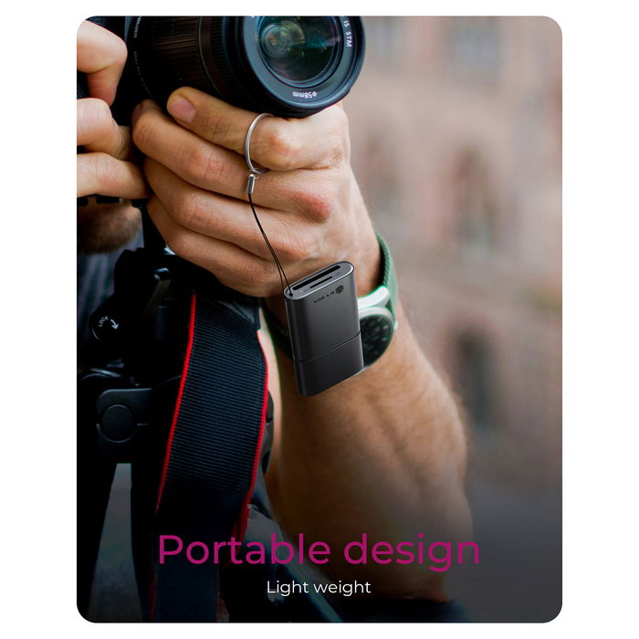 ICY BOX IB-CR204-CU3 Lector de Tarjetas 2 en 1 USB 3.2 Gen 1 para Tarjetas SD y microSD