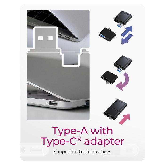 ICY BOX IB-CR204-CU3 Lector de Tarjetas 2 en 1 USB 3.2 Gen 1 para Tarjetas SD y microSD