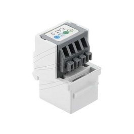 DeLOCK 90993 Módulo Keystone RJ11 a bloque de terminales 4 pines blanco