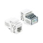 DeLOCK 90993 Módulo Keystone RJ11 a bloque de terminales 4 pines blanco