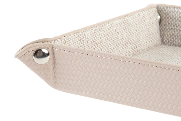 DKD Home Decor Bandeja Vaciabolsillos Romantico Lila 20 x 4 x 20 cm