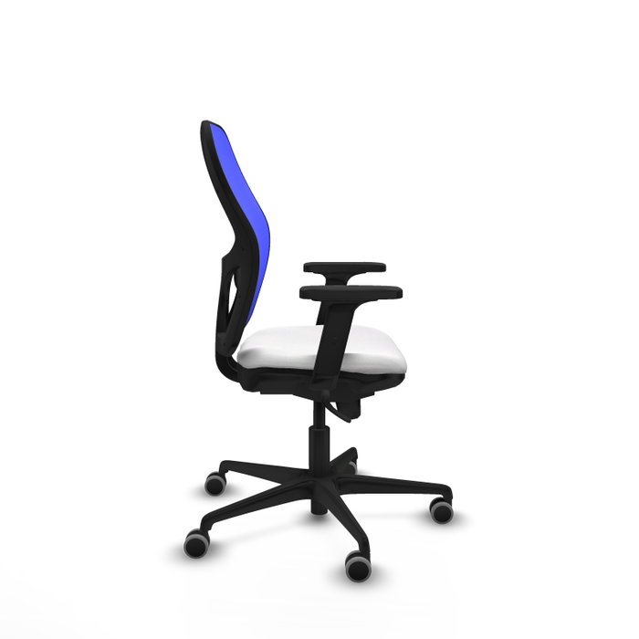 PIQUERAS Y CRESPO Silla de oficina Jorquera con mecanismo Sincro, Blanco y Azul PIQUERAS Y CRESPO Silla de oficina Jorquera con mecanismo Sincro, Blanco y Azul