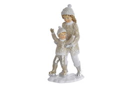 DKD Home Decor Figura Navidad Moderna Gris Blanco 8 x 20.5 x 10.5 cm (2 Unidades)