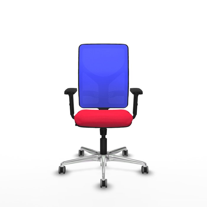 PIQUERAS Y CRESPO Silla de oficina Motilla con mecanismo Sincro, Rojo y Azul