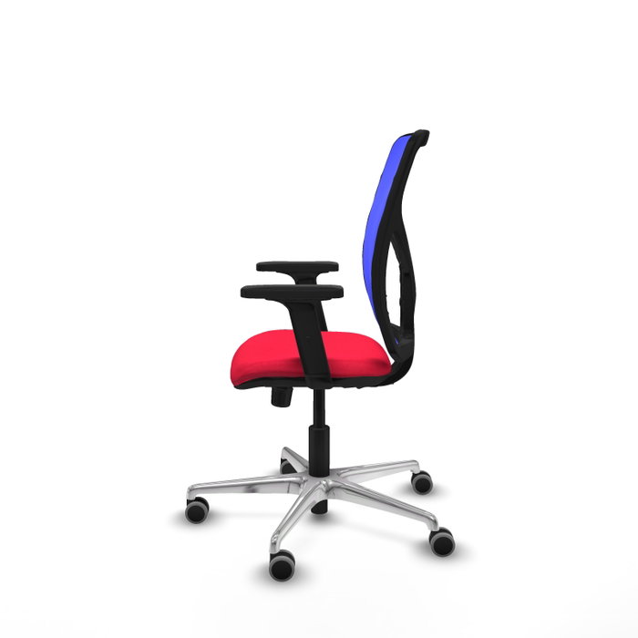 PIQUERAS Y CRESPO Silla de oficina Motilla con mecanismo Sincro, Rojo y Azul