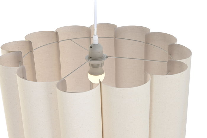 DKD Home Decor Lámpara Techo Urban Bubla Crudo Blanco 50 x 30 x 50 cm