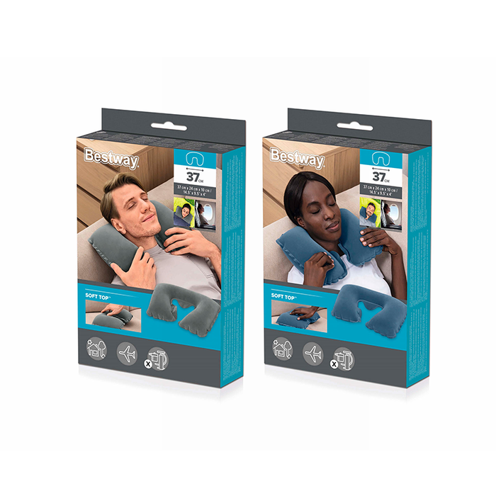 Bestway Almohada Flocada Viaje Color Surtido 37x24x10 cm Hinchable y Camping 67006 Bestway Almohada Flocada Viaje Color Surtido 37x24x10 cm Hinchable y Camping 67006