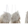DKD Home Decor Decoración Colgante Pluma y Alas Surtido Dorado y Blanco
