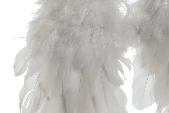 DKD Home Decor Decoración Colgante Navidad Moderna Dorado Blanco 28 x 33 x 4 cm (2 Unidades)