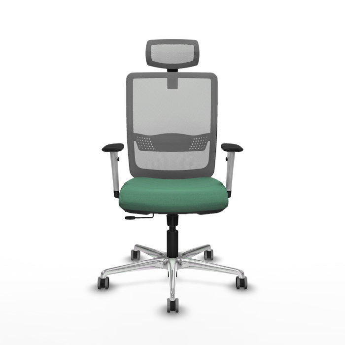 PIQUERAS Y CRESPO Silla de oficina Haches Verde esmeralda y Gris PIQUERAS Y CRESPO Silla de oficina Haches Verde esmeralda y Gris
