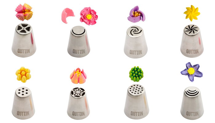 Quttin Boquillas Rusas XL Repostería 6.5 cm Ancho, 4 cm Alto, 10.5 cm Largo (48 Unidades) Quttin Boquillas Rusas XL Repostería 6.5 cm Ancho, 4 cm Alto, 10.5 cm Largo (48 Unidades)