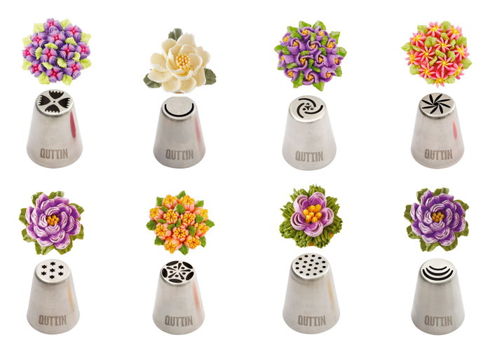 Quttin Boquillas Rusas XL Repostería 6.5 cm Ancho, 4 cm Alto, 10.5 cm Largo (48 Unidades) Quttin Boquillas Rusas XL Repostería 6.5 cm Ancho, 4 cm Alto, 10.5 cm Largo (48 Unidades)
