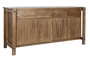 DKD Home Decor Buffet Oriental 90 x 183 x 57 cm Madera Reciclada y Olmo Natural 4 Cajones 4 Puertas