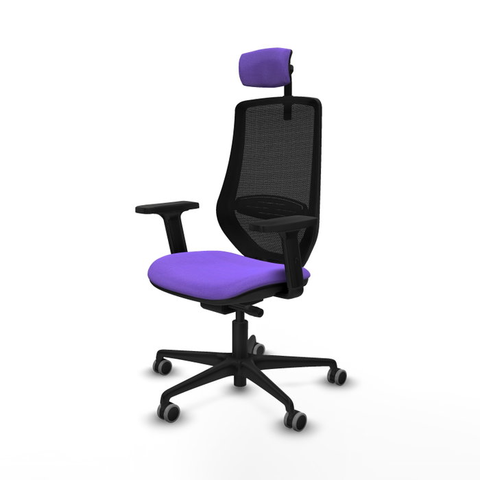 PIQUERAS Y CRESPO Silla de oficina Mardos con mecanismo Sincro/Traslack, Lila y Negro PIQUERAS Y CRESPO Silla de oficina Mardos con mecanismo Sincro/Traslack, Lila y Negro