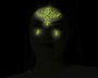 Joyas faciales adhesivas iridiscentes glow in the dark con lágrimas