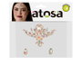 Joyas faciales adhesivas iridiscentes glow in the dark con lágrimas