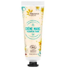 FLEURANCE NATURE Crema de Manos Flor de Tiaré 30ml - Hidratante, Textura Ligera, Vegana, Manteca de Karité, Aloe Vera