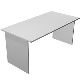 Artexport Mesa Escritorio Presto 140 con Patas Panel Laterales Tablero 22 mm Gris