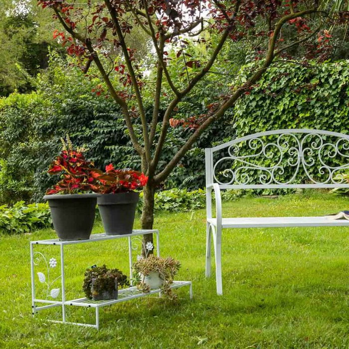 Soporte para Maceta Alexandra House Living Blanco Hierro 44 x 44 x 80 cm Soporte para Maceta Alexandra House Living Blanco Hierro 44 x 44 x 80 cm