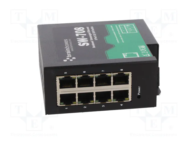 BRAINBOXES SW-708 Switch Ethernet no administrado de 8 puertos
