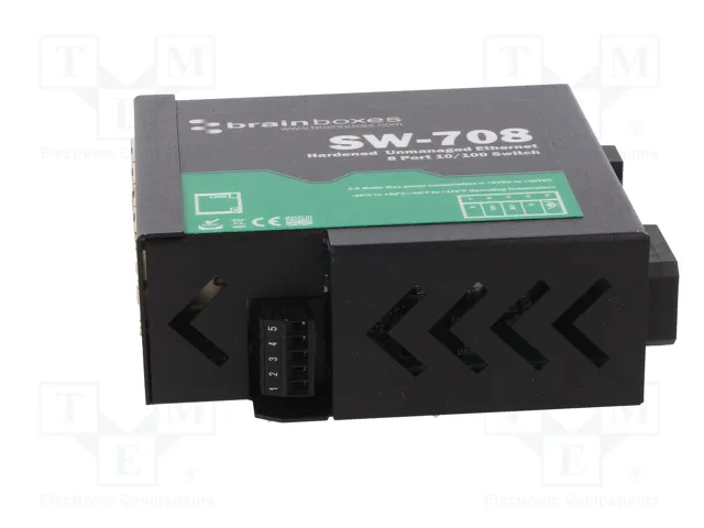 BRAINBOXES SW-708 Switch Ethernet no administrado de 8 puertos