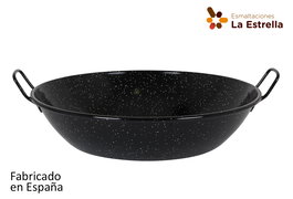 La Estrella Paellera honda bordonada 50 cm (18L) acabado jaspe - 59x52 cm (6 Unidades)