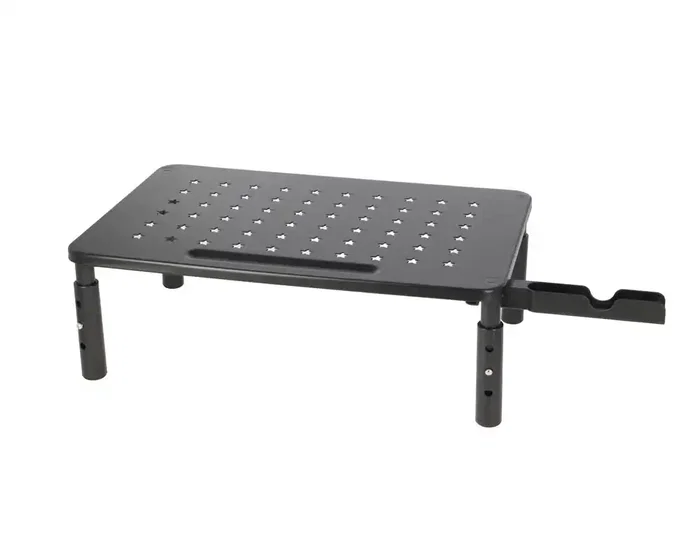 Q-connect Soporte Metálico para Monitor Regulable en Altura con Soporte para Móvil, 371 x 235 x 145 mm
