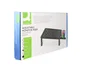 Q-connect Soporte Metálico para Monitor Regulable en Altura con Soporte para Móvil, 371 x 235 x 145 mm