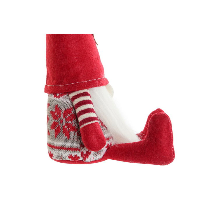 DKD Home Decor Surtido de 2 Figuras de Gnomo Rojo y Blanco