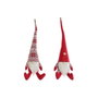 DKD Home Decor Surtido de 2 Figuras de Gnomo Rojo y Blanco