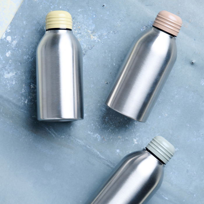 Day Botella 600 Ml Day de Acero Inoxidable Plástico Silicona Colores Surtidos Arena Natural Verde Musgo Amarillo Arena