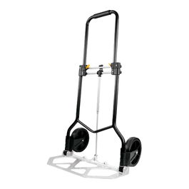 Workpro Carrito de Transporte Plegable con Base de Aluminio, Carga 100 kg, Ruedas 17 cm, Asa Regulable, Estructura Acero