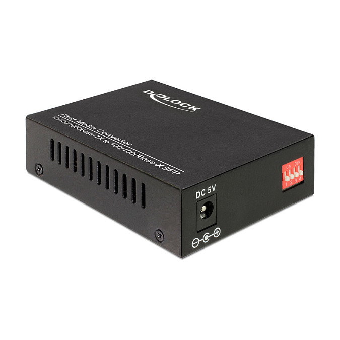 DeLOCK 86110 Media Converter 10/100/1000Base-T a 100/1000Base-X SFP Gigabit Ethernet Negro
